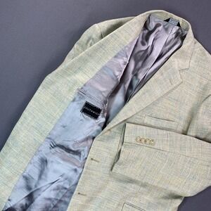 Southwick Blazer Mens 52R Beige Herringbone Tweed Sport Coat USA Made Jacket